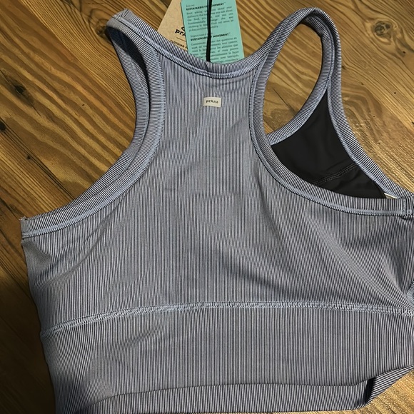 Prana Light Blue Ribbed Bra - Picture 7 of 9